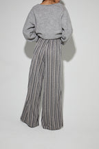 Pantalon Charlie Rayures Silver Fabriqué En Italie