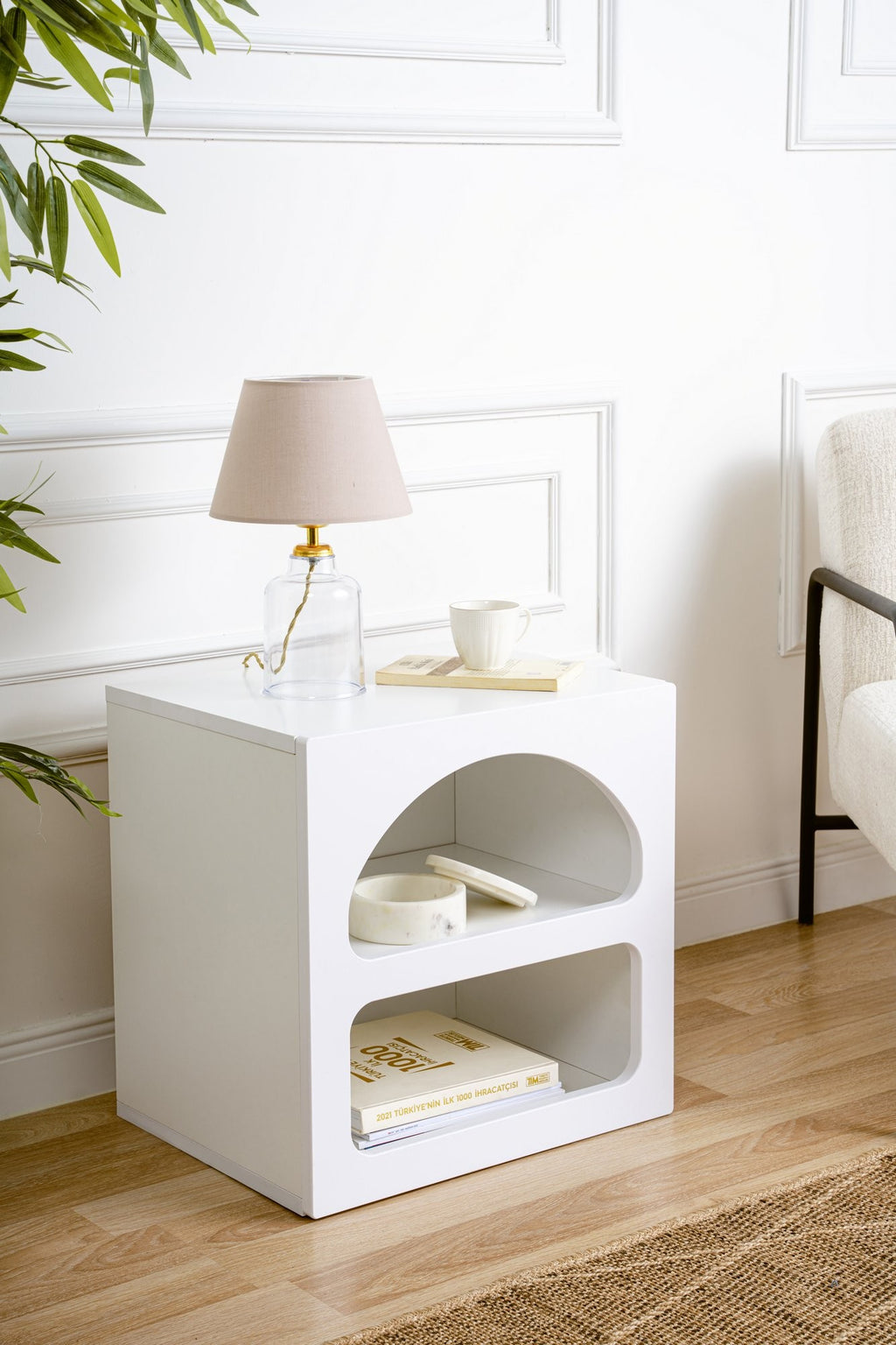 Lorin - Bedside Table - White