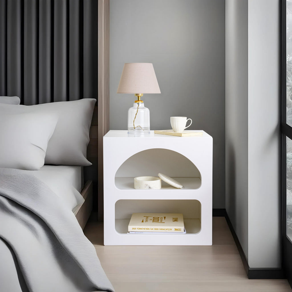 Lorin - Bedside Table - White