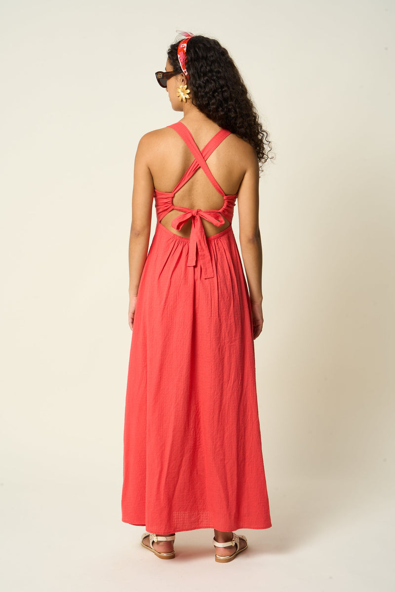 Vestido Rina - Fresa