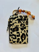 Porte Cartes Elmo Textile - Leopard