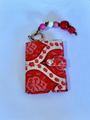 Porte Cartes Double En Tissu Emile - Frida Rouge
