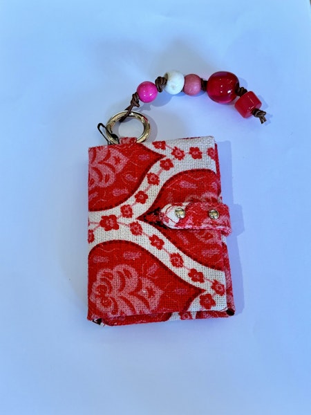 Porte Cartes Double En Tissu Emile - Frida Rouge