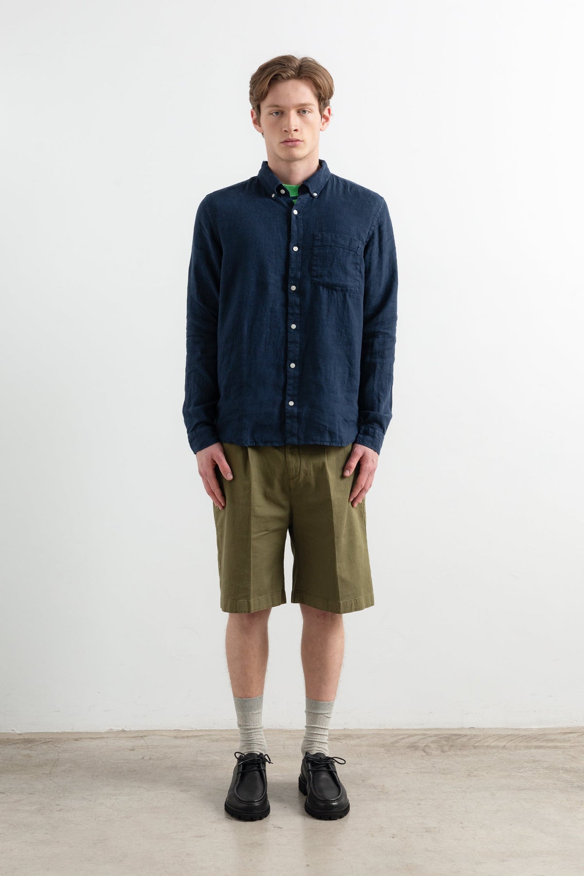 Chemise Linen Navy