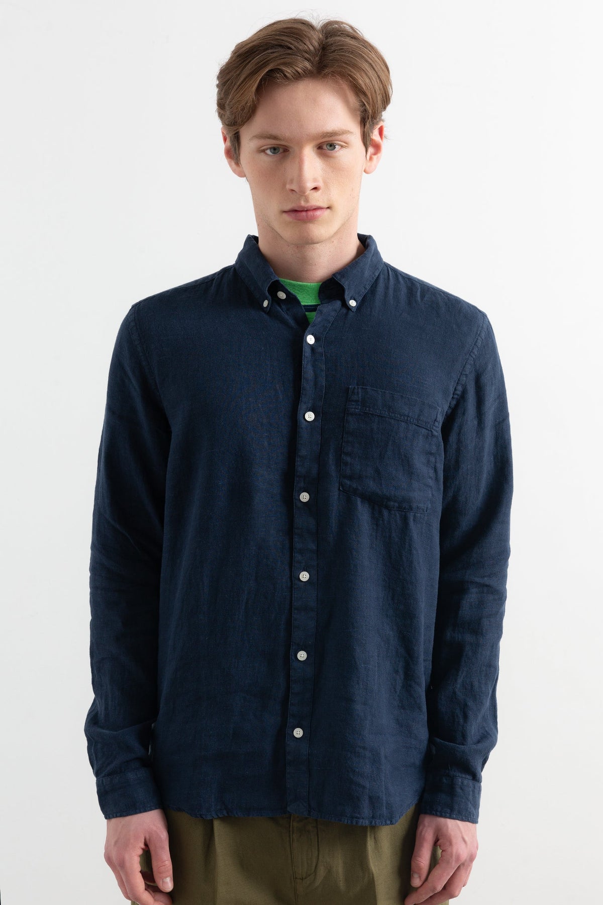 Chemise Linen Navy