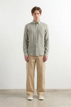 Koszula lniana Linen Taupe