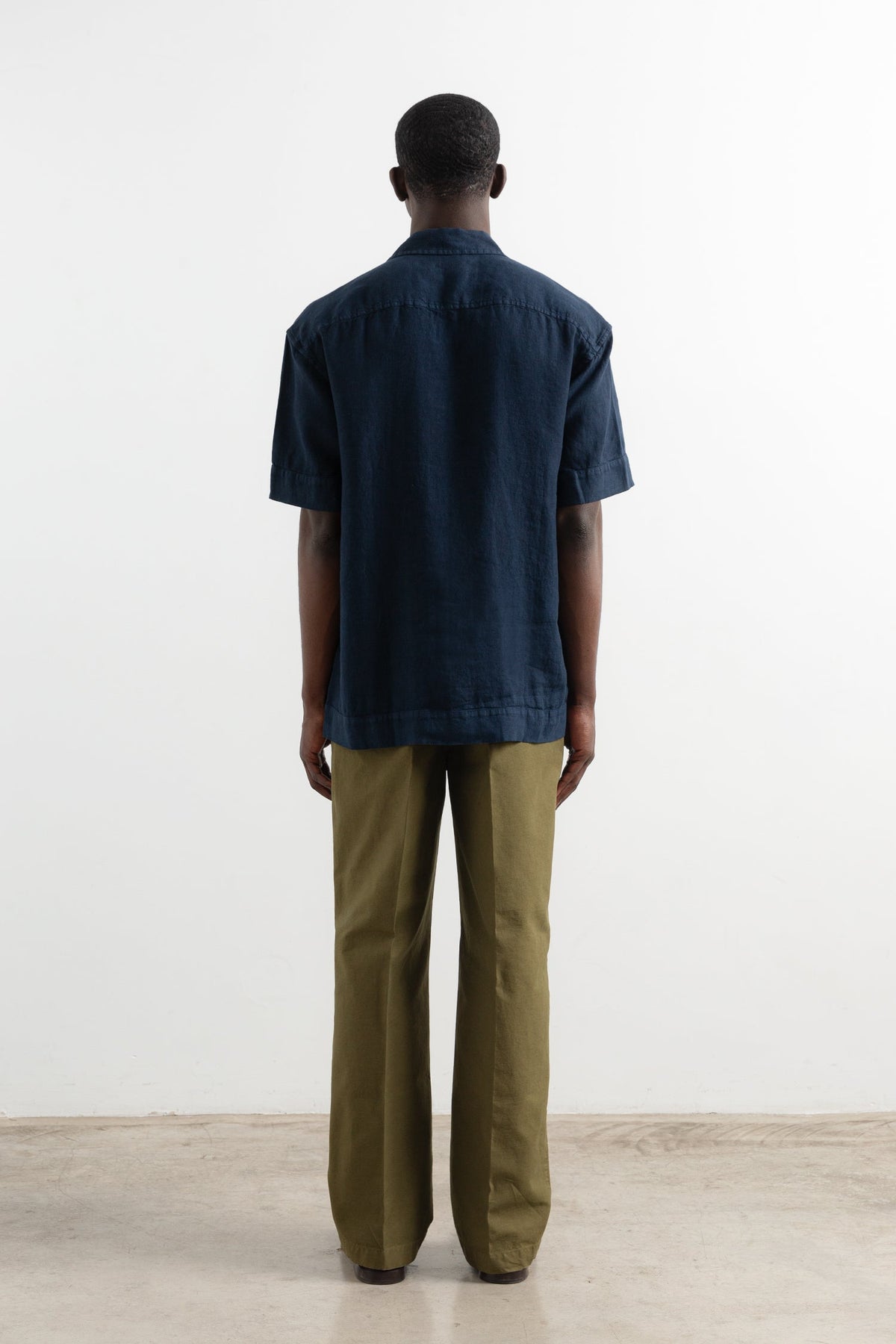Overhemd met korte mouwen Linen Navy