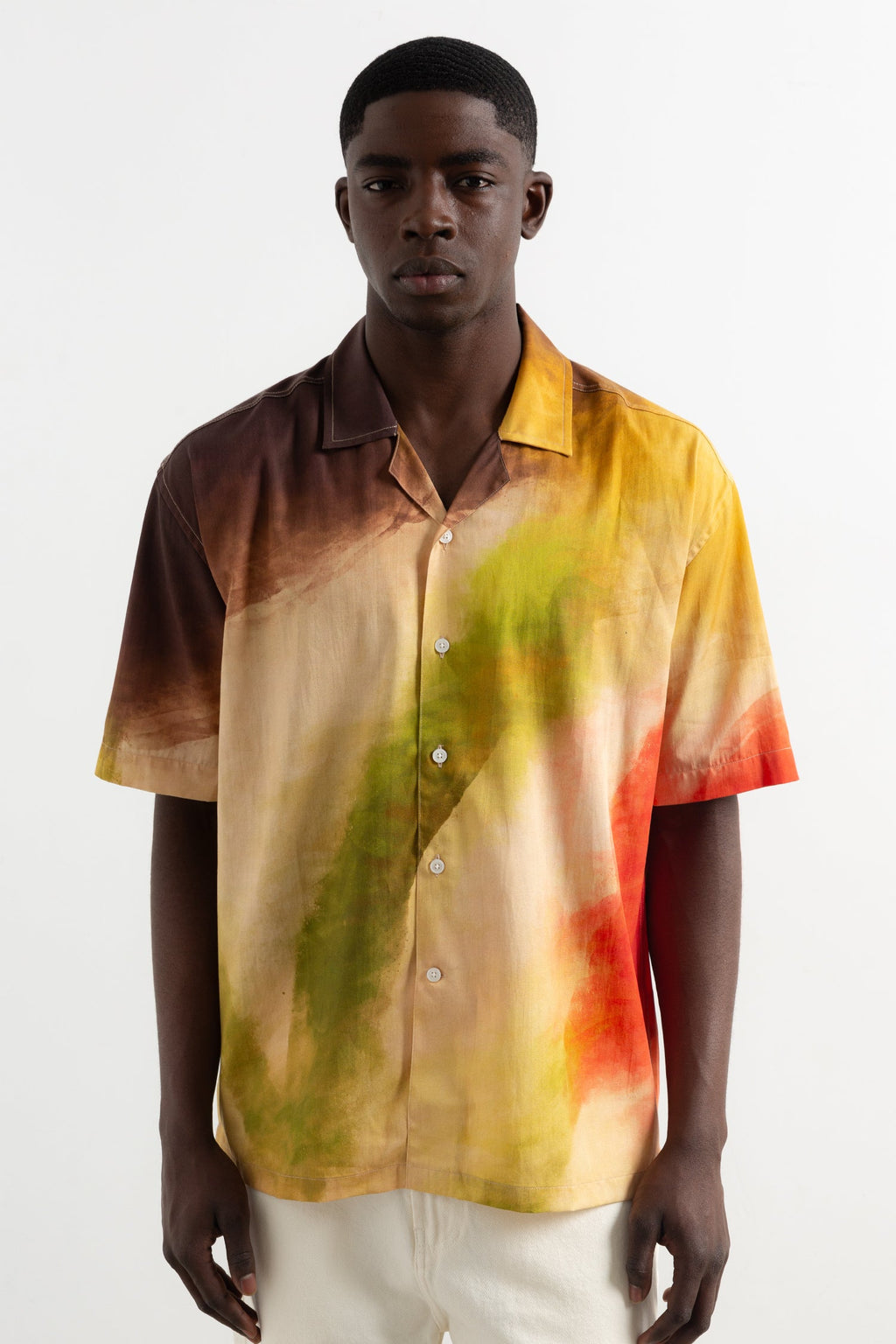 Overhemd Watercolour Tan