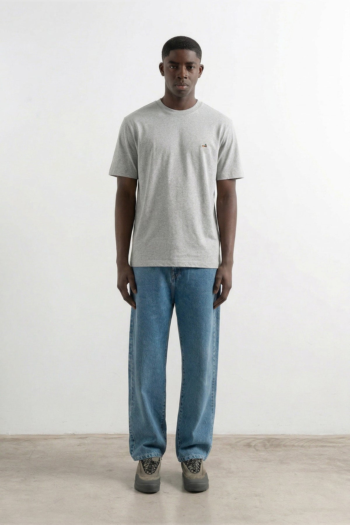 T-Shirt Duck Patch Grey Melange