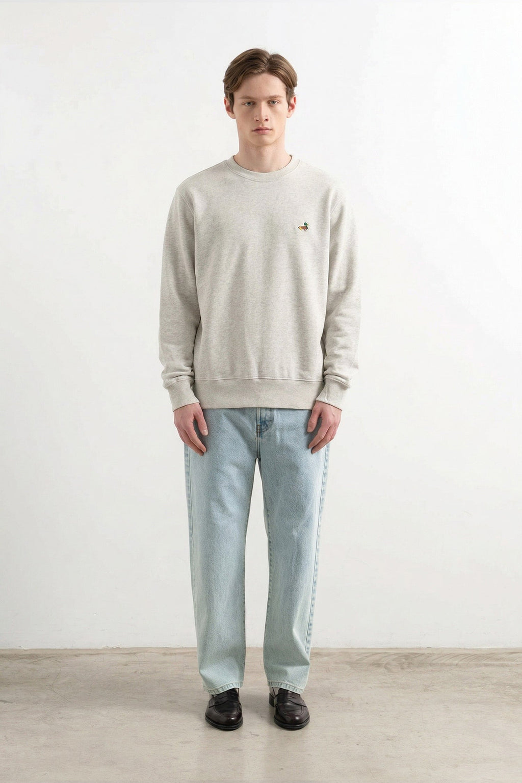 Sweatshirt Duck Patch Grey Melange
