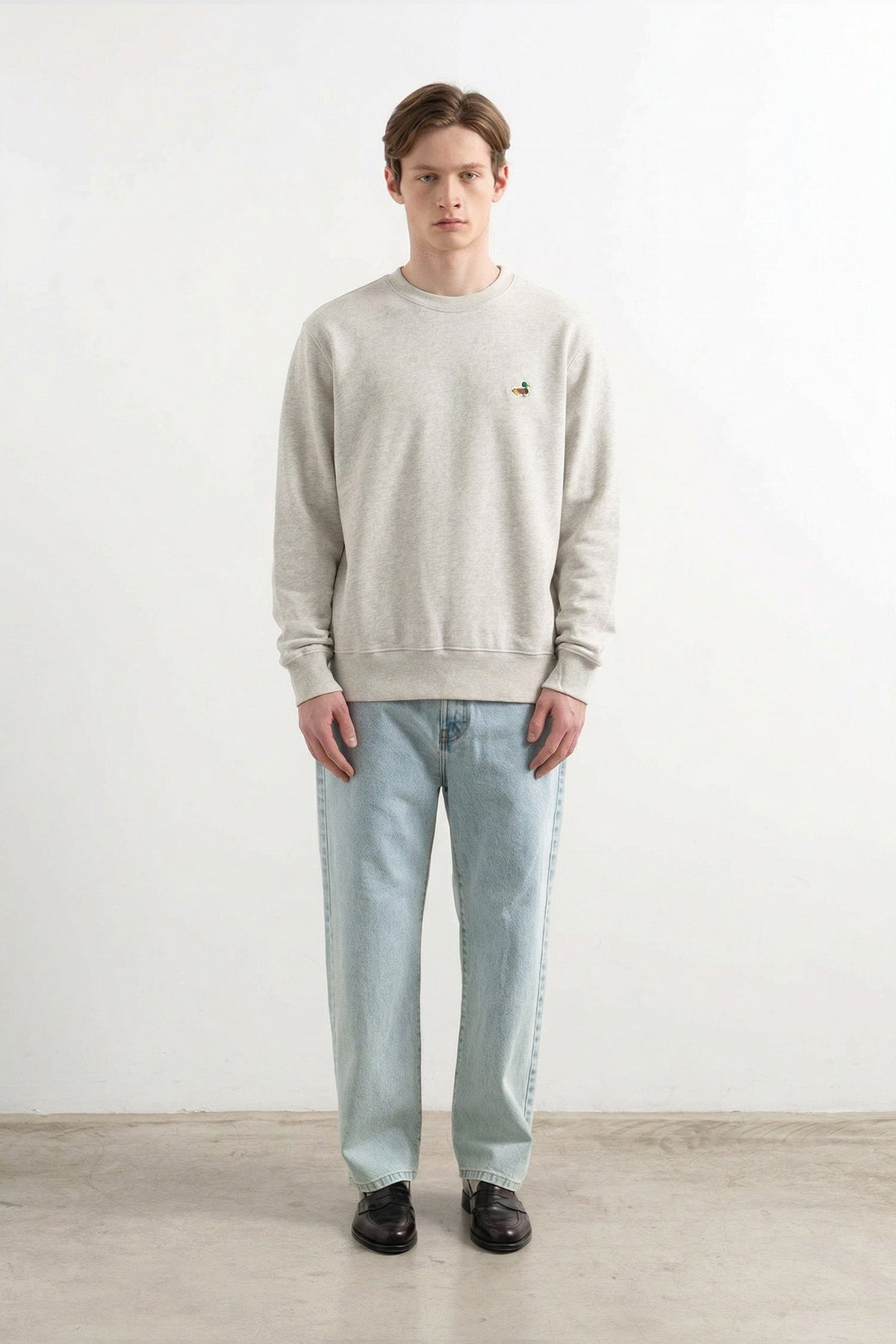Sweatshirt Duck Patch Grey Melange