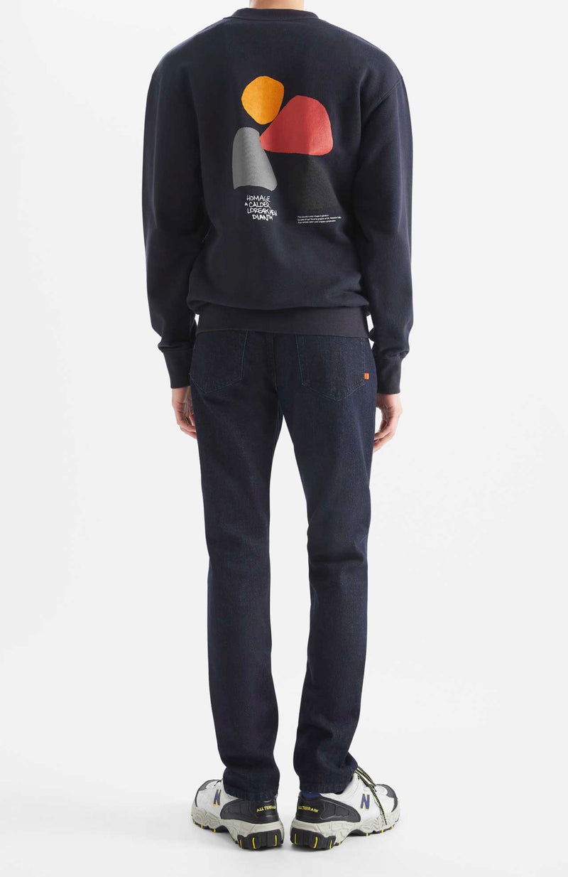 Sweatshirt Sw Calder Graphic - Navy - Homme