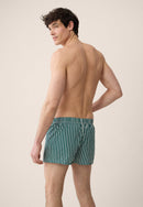 Caleçon À Rayures Vert Sapin En Coton - Jacques Rayures Vert Sapin
