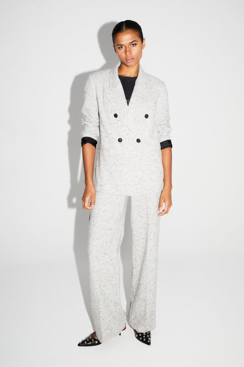 Blazer Ema Laine Granito Fabriqué En Italie