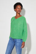Cardigan Angelo Baby Alpaga Green Fabriqué En Italie