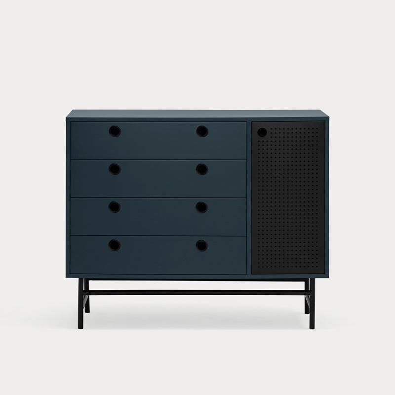 Point - Commode - Bleu Foncé & Noir