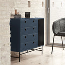 Point - Commode - Bleu Foncé & Noir