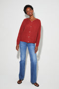 Cardigan Angelo Baby Alpaga Paprika Fabriqué En Italie