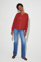 Cardigan Angelo Baby Alpaga Paprika Fabriqué En Italie