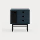 Point - Table De Chevet - Bleu Foncé & Noir