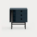 Point - Table De Chevet - Bleu Foncé & Noir