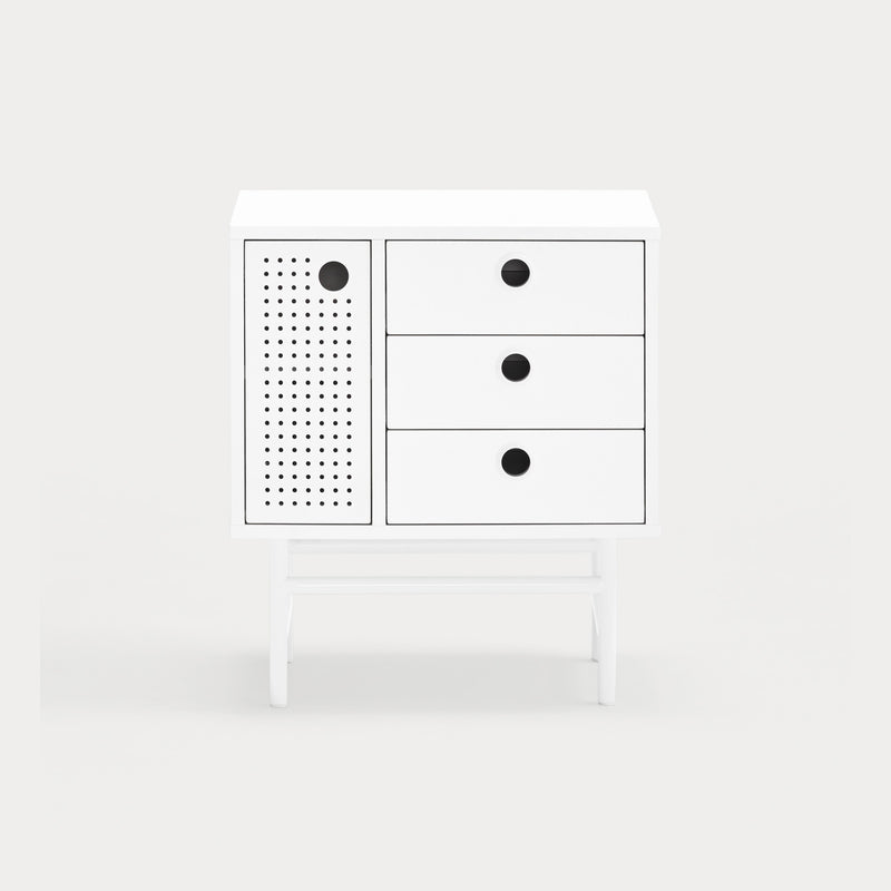 Point - Table De Chevet - Blanc