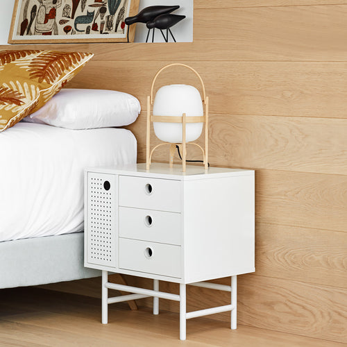 Point - Table De Chevet - Blanc