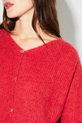 Cardigan Angelo Baby Alpaga Red Fabriqué En Italie