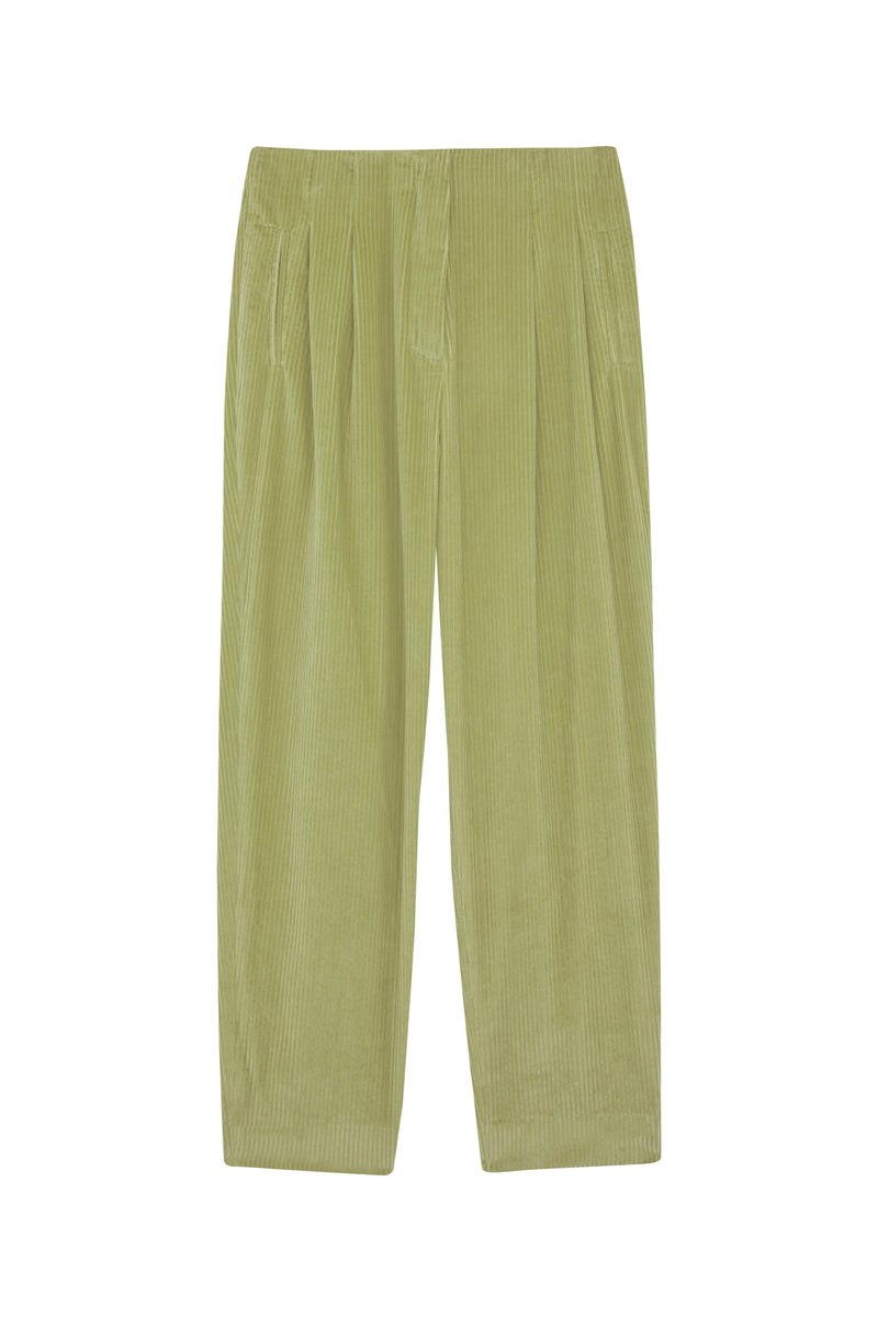 Prince Velvet Trousers LIME GREEN