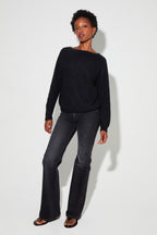 Maille Romy Baby Alpaga Black Fabriquée En Italie