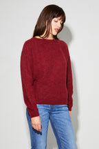Maille Romy Baby Alpaga Bordeaux Fabriquée En Italie
