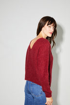 Maille Romy Baby Alpaga Bordeaux Fabriquée En Italie