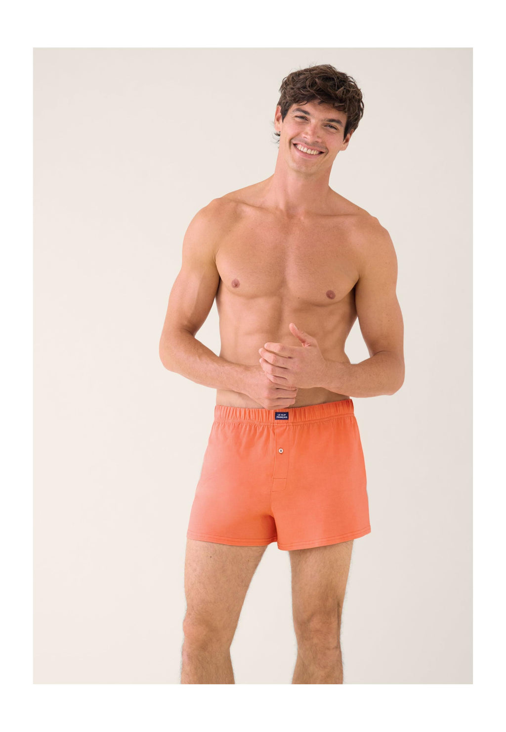 Fredo Cotton Jersey Boxer Shorts - Peach Pink