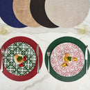 Mantel individual redondo reversible "Tela"