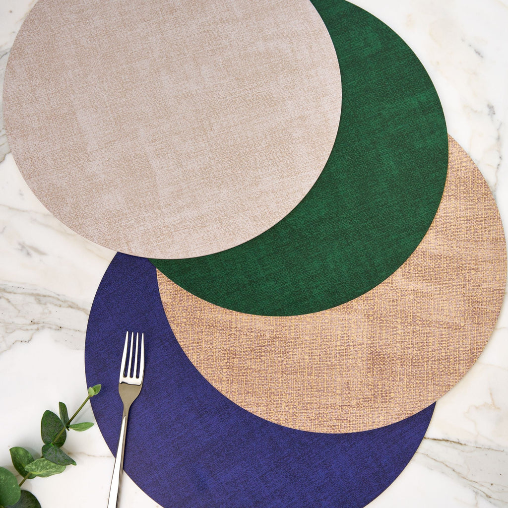 Fabric - Mantel Individual Redondo Reversible