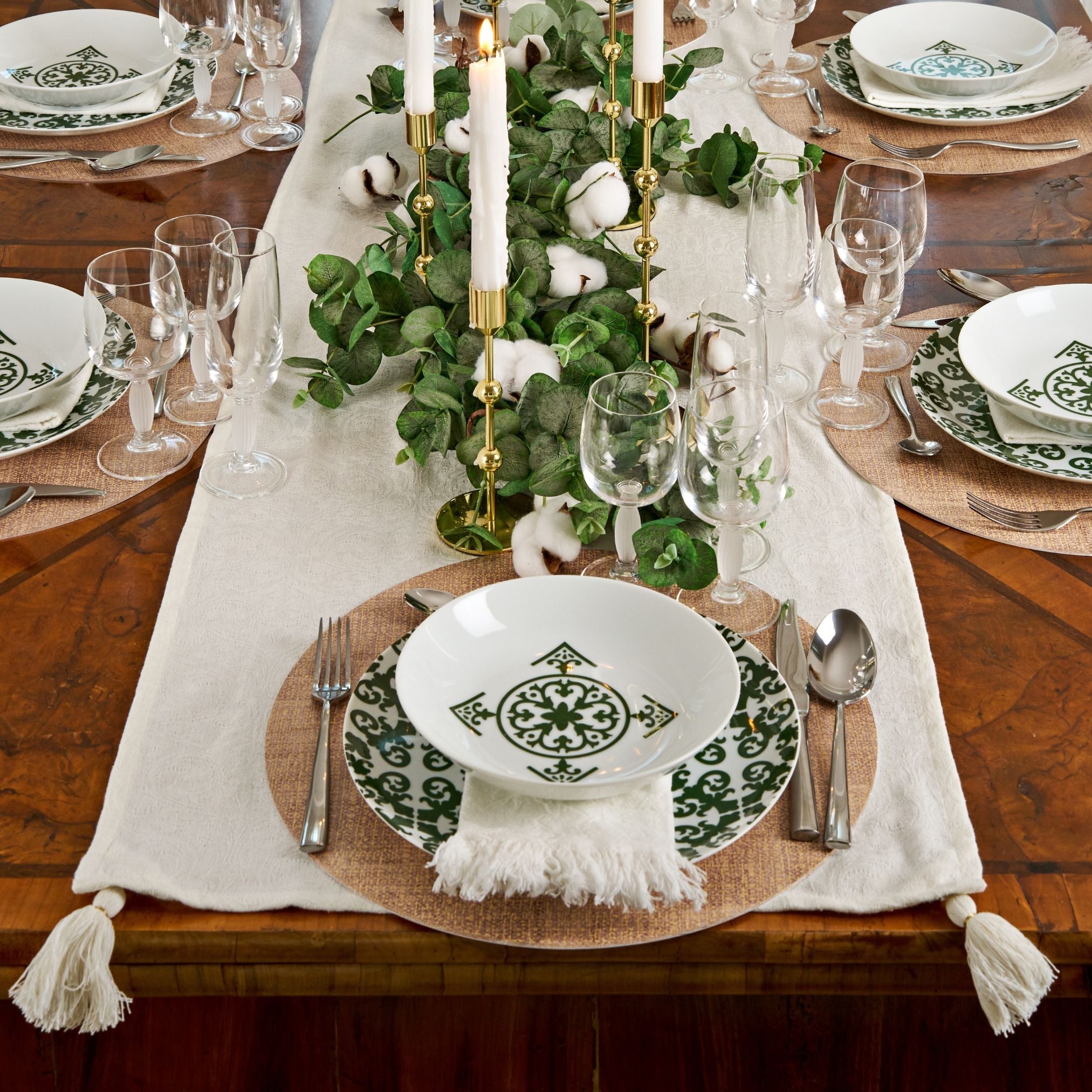 Fabric - Mantel Individual Redondo Reversible