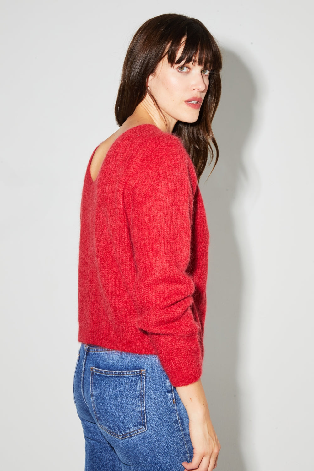 Maille Romy Baby Alpaga Red Fabriquée En Italie