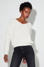Maille Romy Baby Alpaga White Fabriquée En Italie
