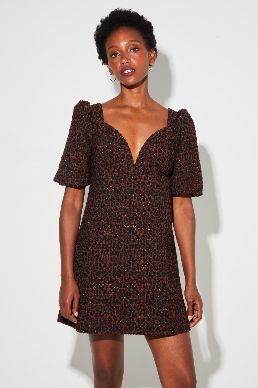 Robe Babydoll Nara Jacquard Léo Fabriqué En Italie