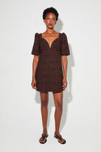 Robe Babydoll Nara Jacquard Léo Fabriqué En Italie