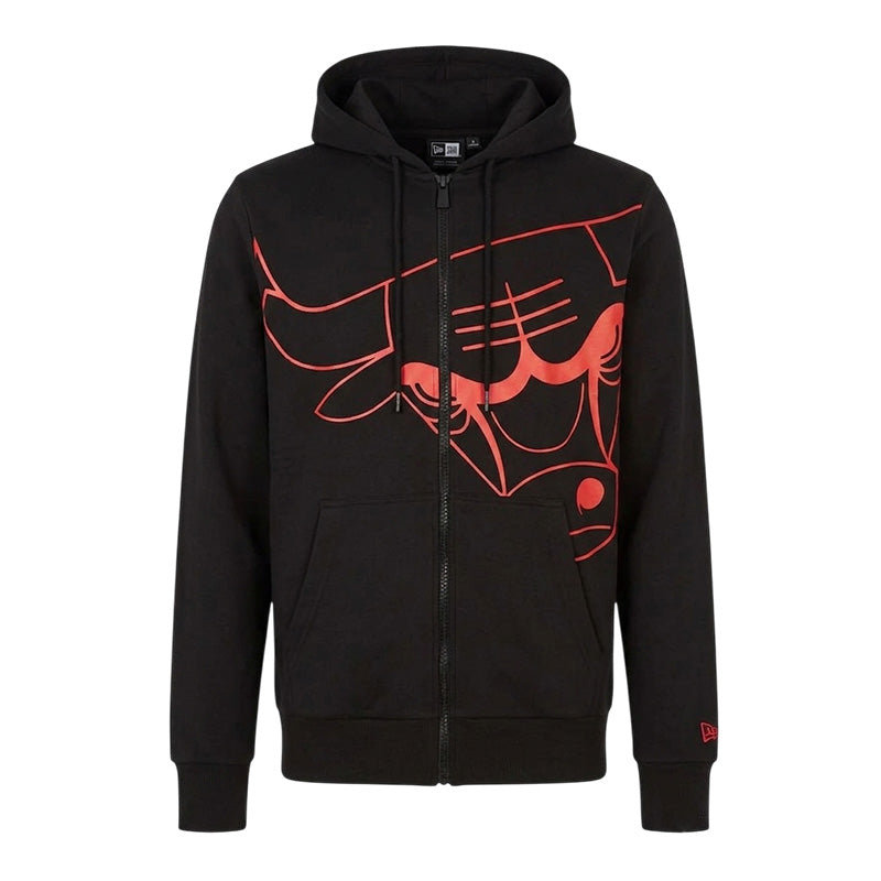 Sweat New Era Logo Black Zip Up Chicago Bulls