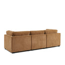 Canapé Droit Modulable 3 Pièces Billie - Tissu Chenille Écureuil