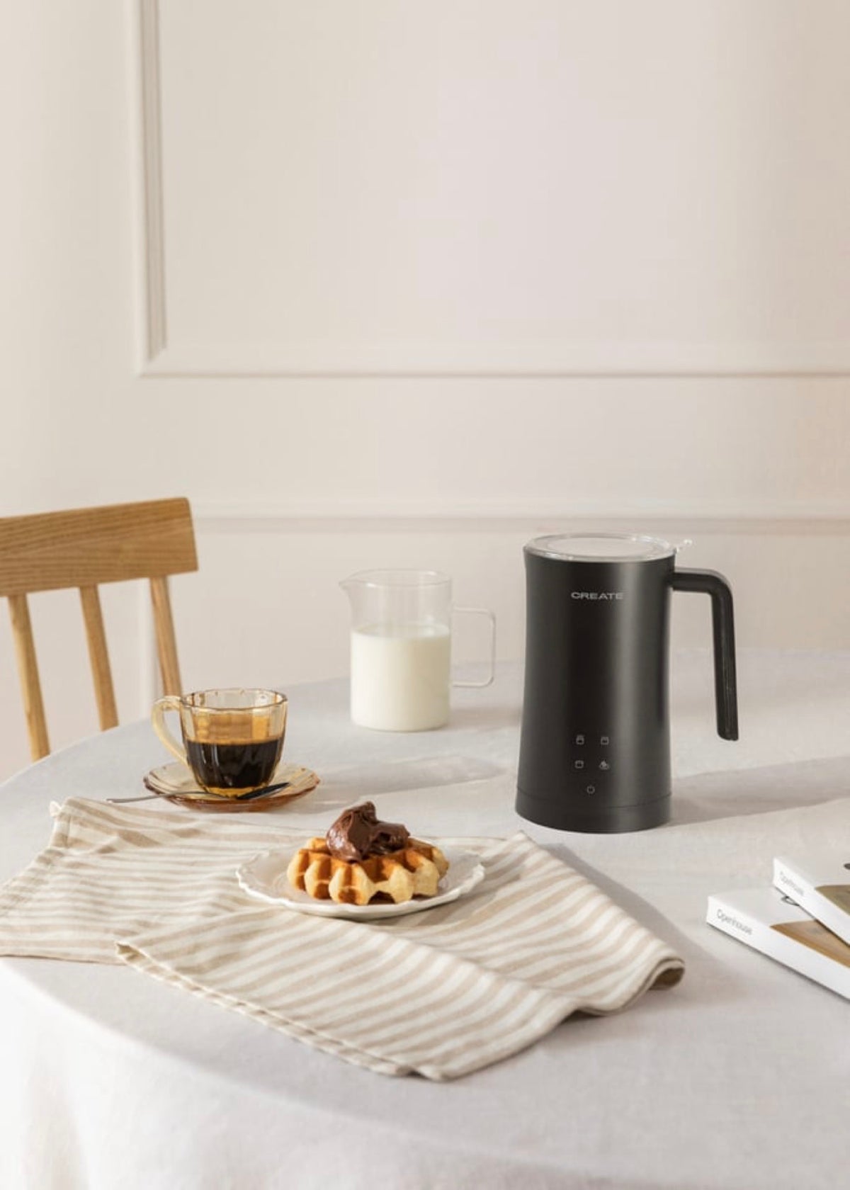 Milk Frother Studio - Espumador Calentador De Leche - Negro