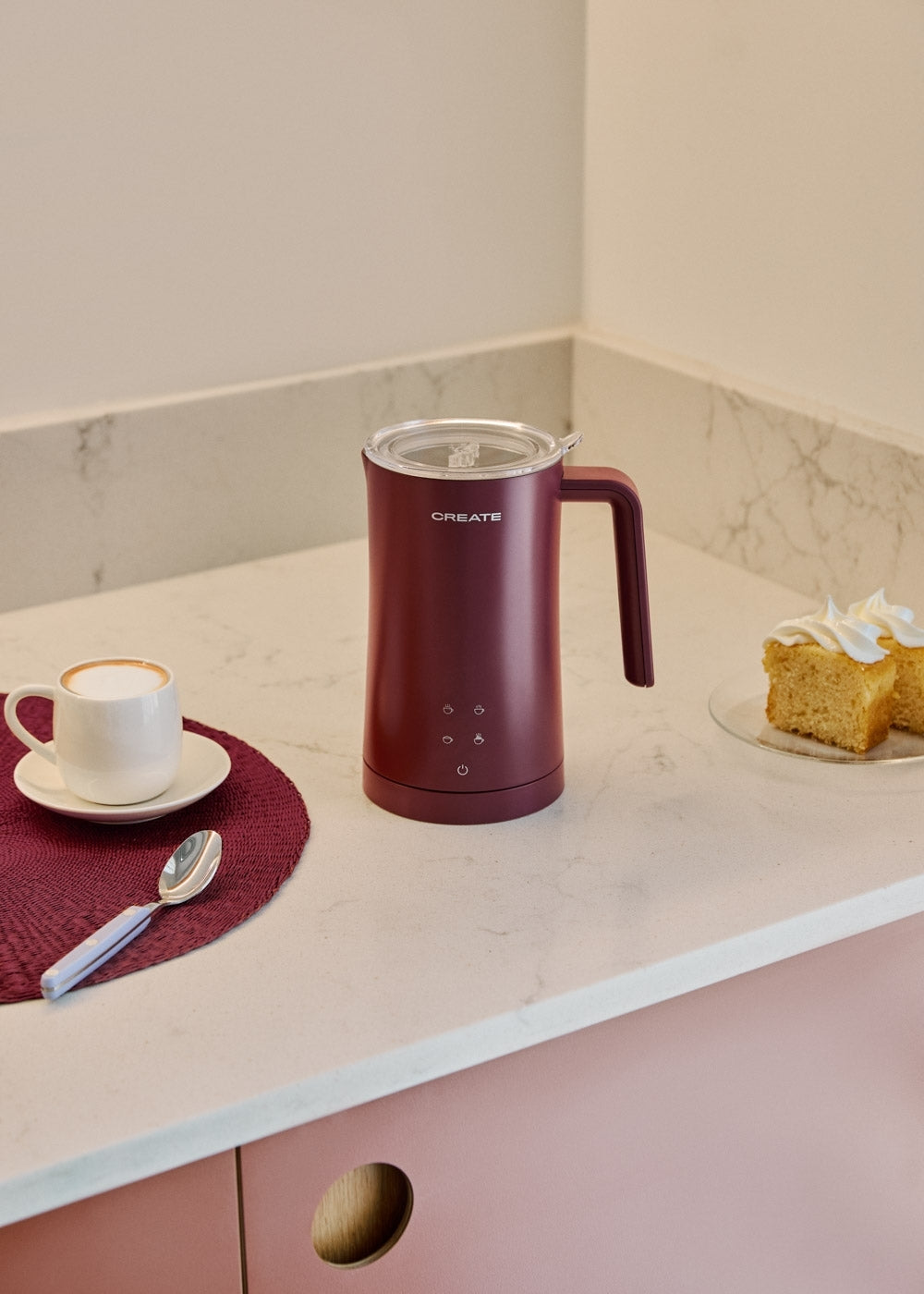 Milk Frother Studio - Mousseur Et Chauffe-Lait - Bordeaux