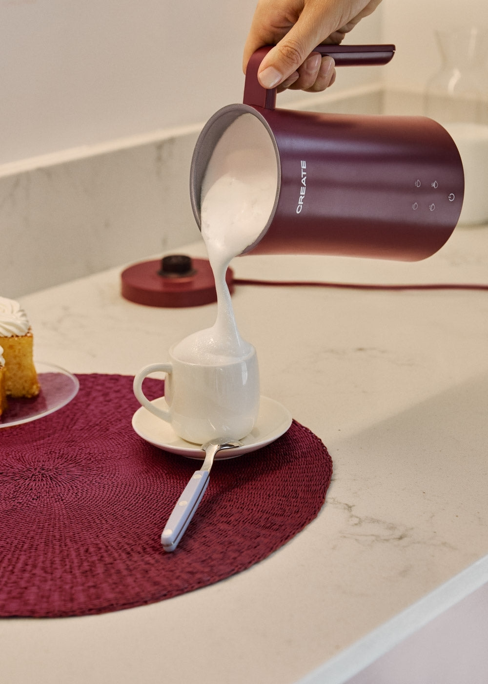 Milk Frother Studio - Mousseur Et Chauffe-Lait - Bordeaux