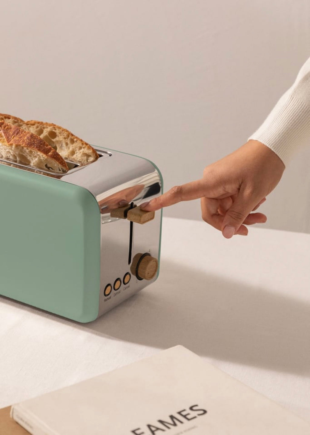 Toast Retro - Tostadora Grande De Ranuras Anchas - Salvia