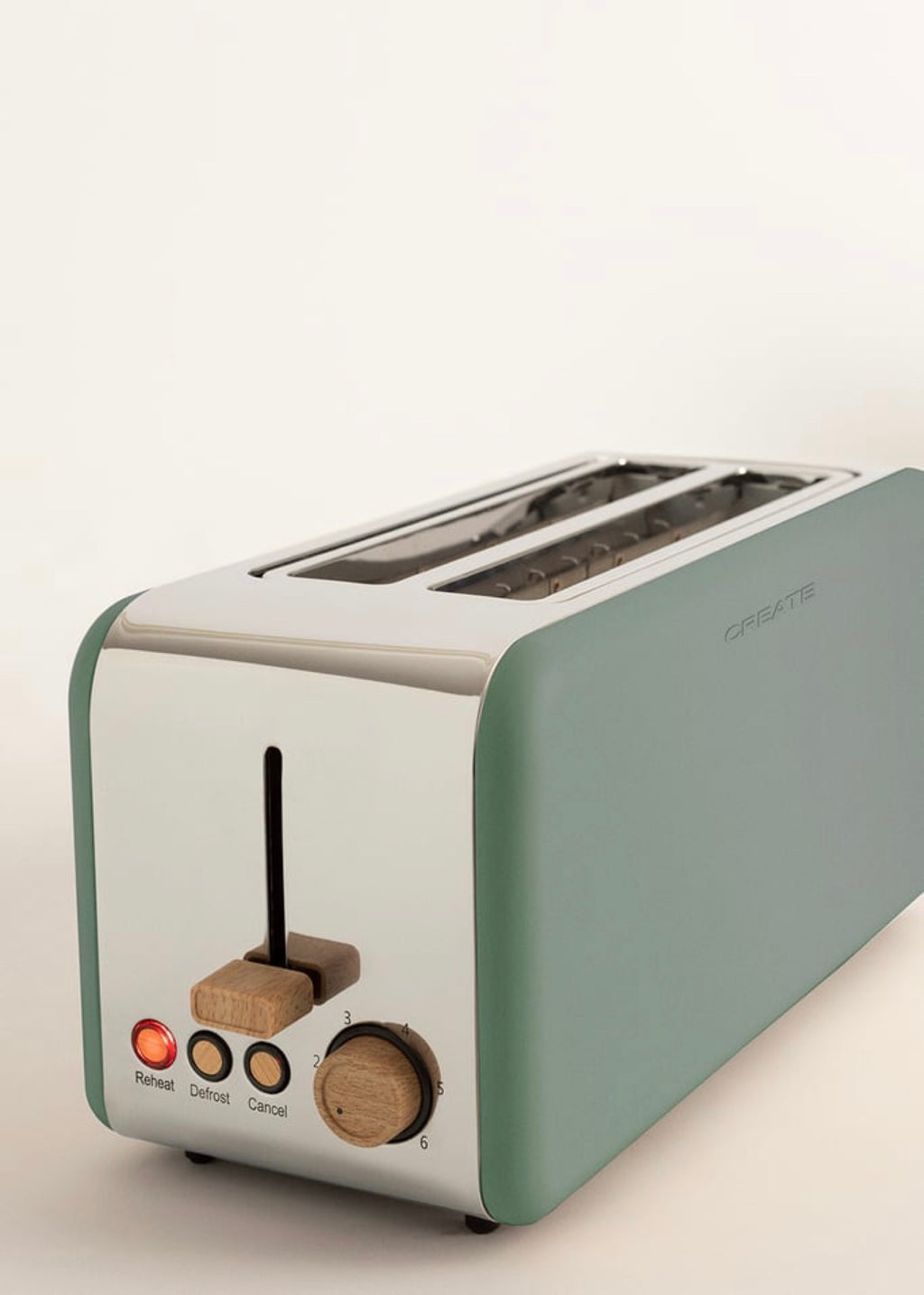 Toast Retro - Tostadora Grande De Ranuras Anchas - Salvia
