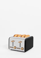 Toast Retro - Double Grille-Pain À Fentes Larges - Noir