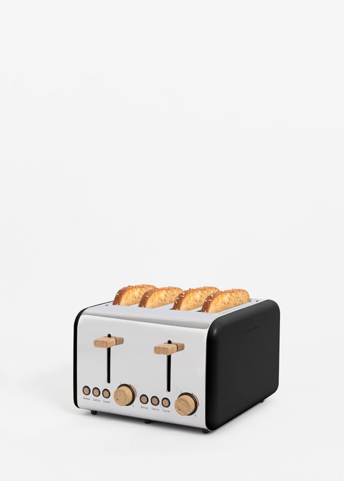Toast Retro - Double Grille-Pain À Fentes Larges - Noir
