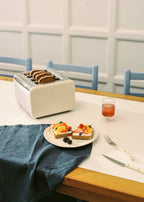 Toast Retro - Double Grille-Pain À Fentes Larges - Sable